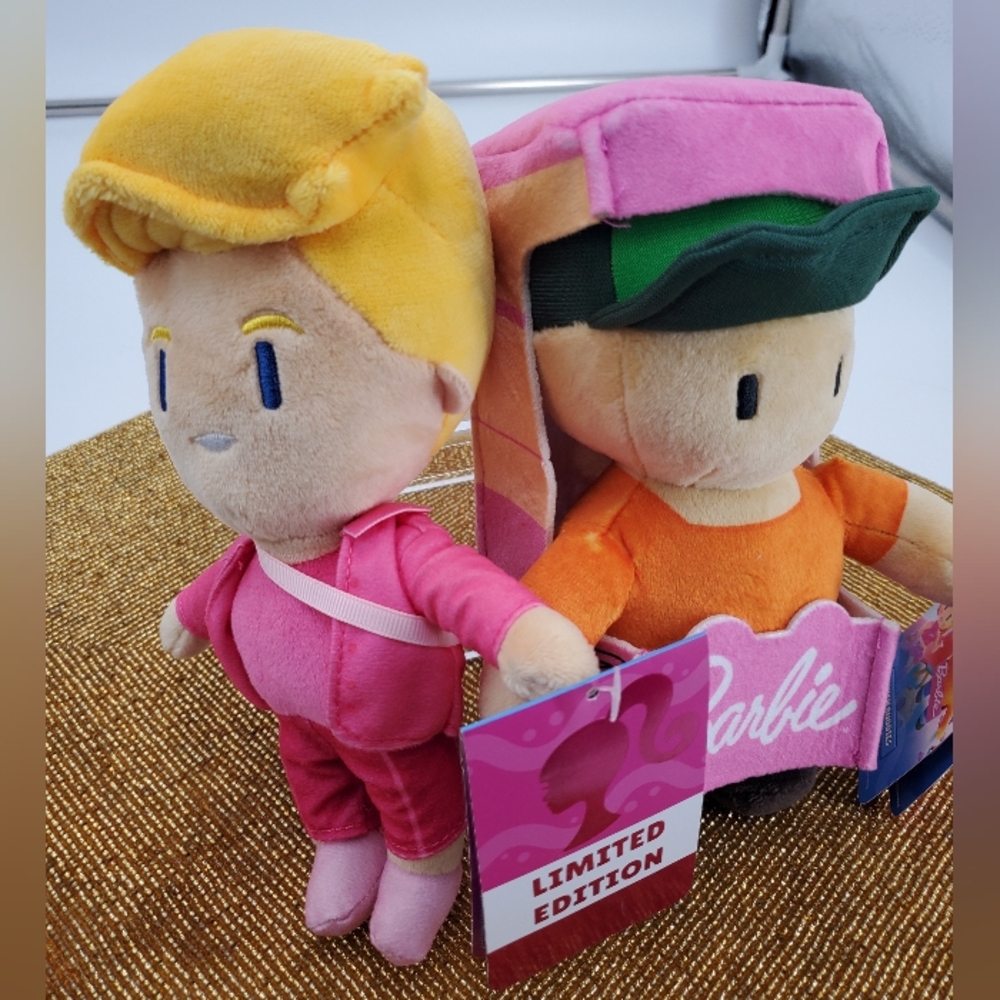 Stumble Guys 8" Fan Guy  & Barbie Huggable Plush of Ken. Limited Edition (PT2)